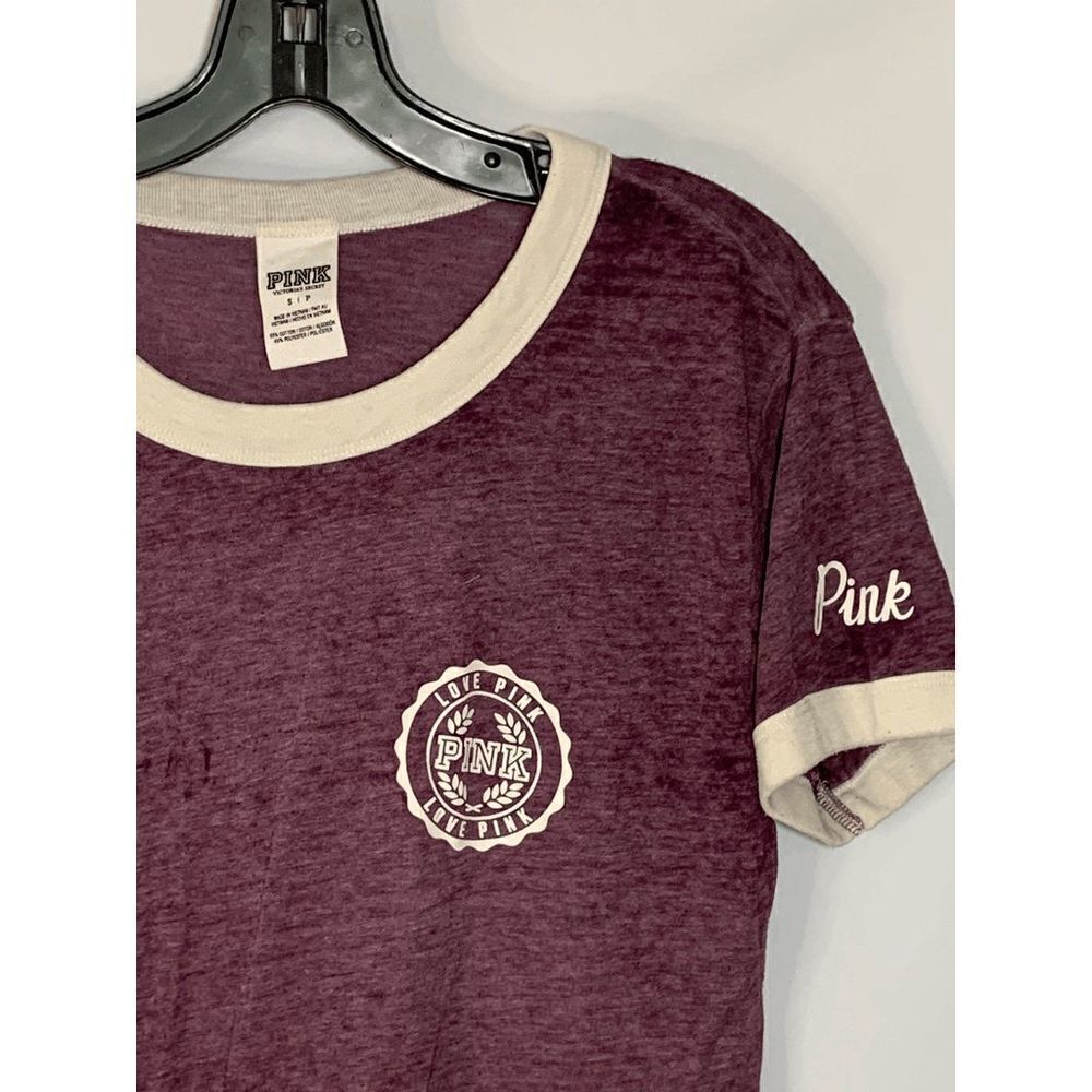 Victoria's Secret PINK Women's Short Sleeve T Shirt Crewneck Logo Small - Picture 4 of 6